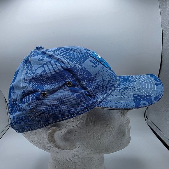 Jeep Logo Mens Blue Hat Casual Baseball Cap Adjustable Outdoors Lightweight - Picture 4 of 9
